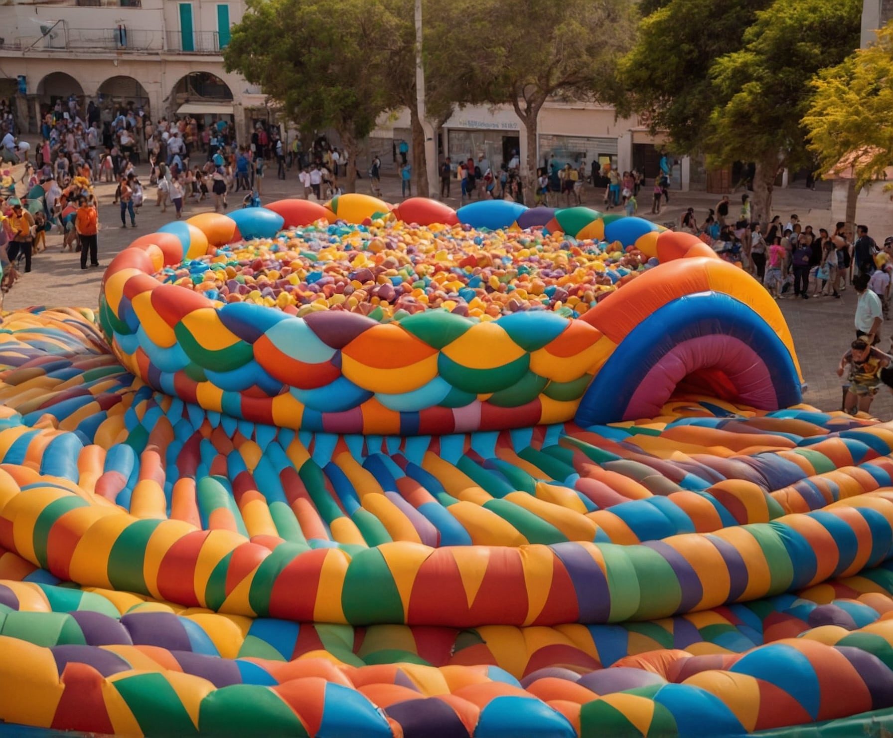 Hinchables coloridos para eventos llenos de diversión